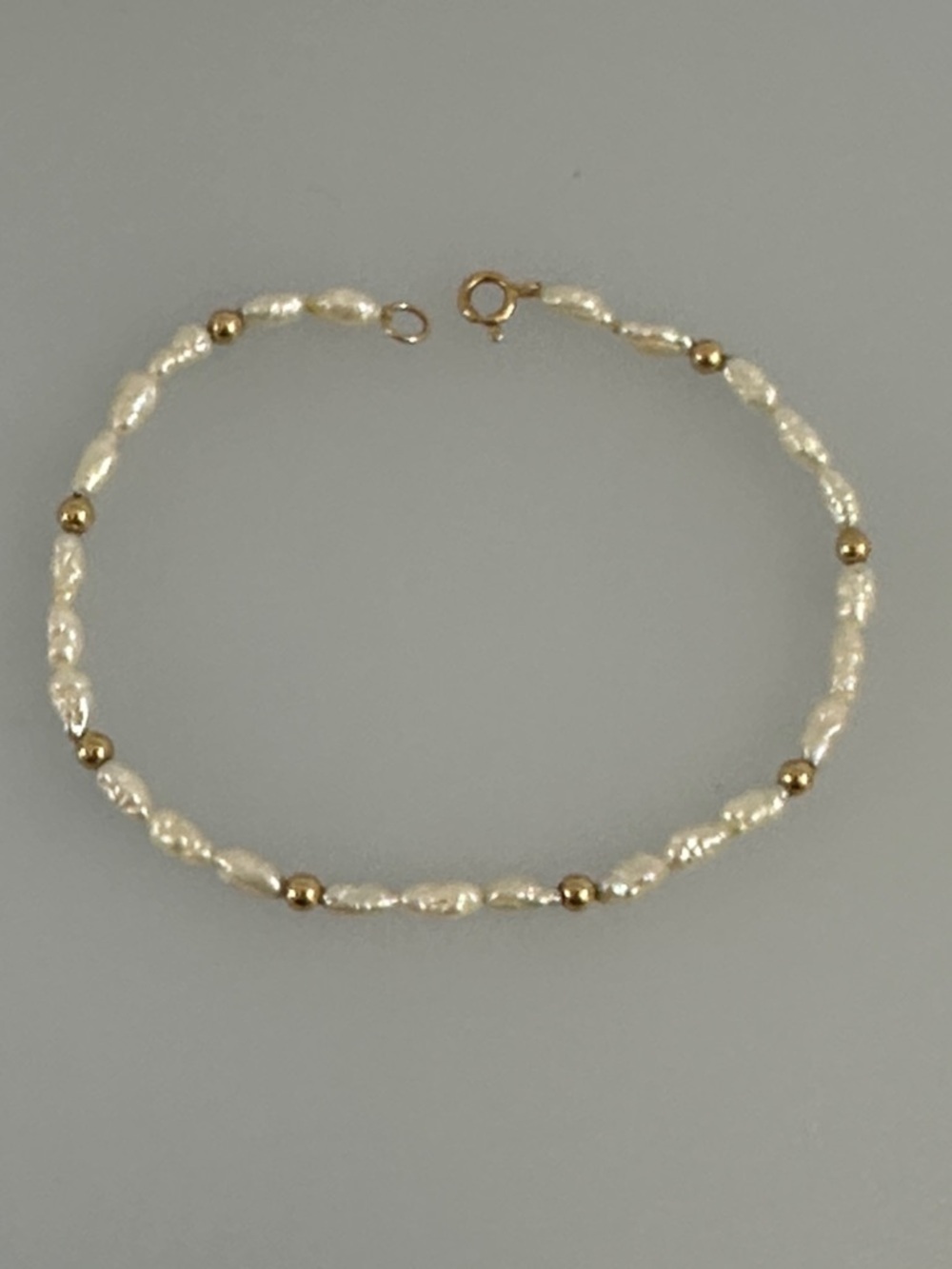 Pearl & Gold Accent Stretch Bracelet - Women's Jewelry